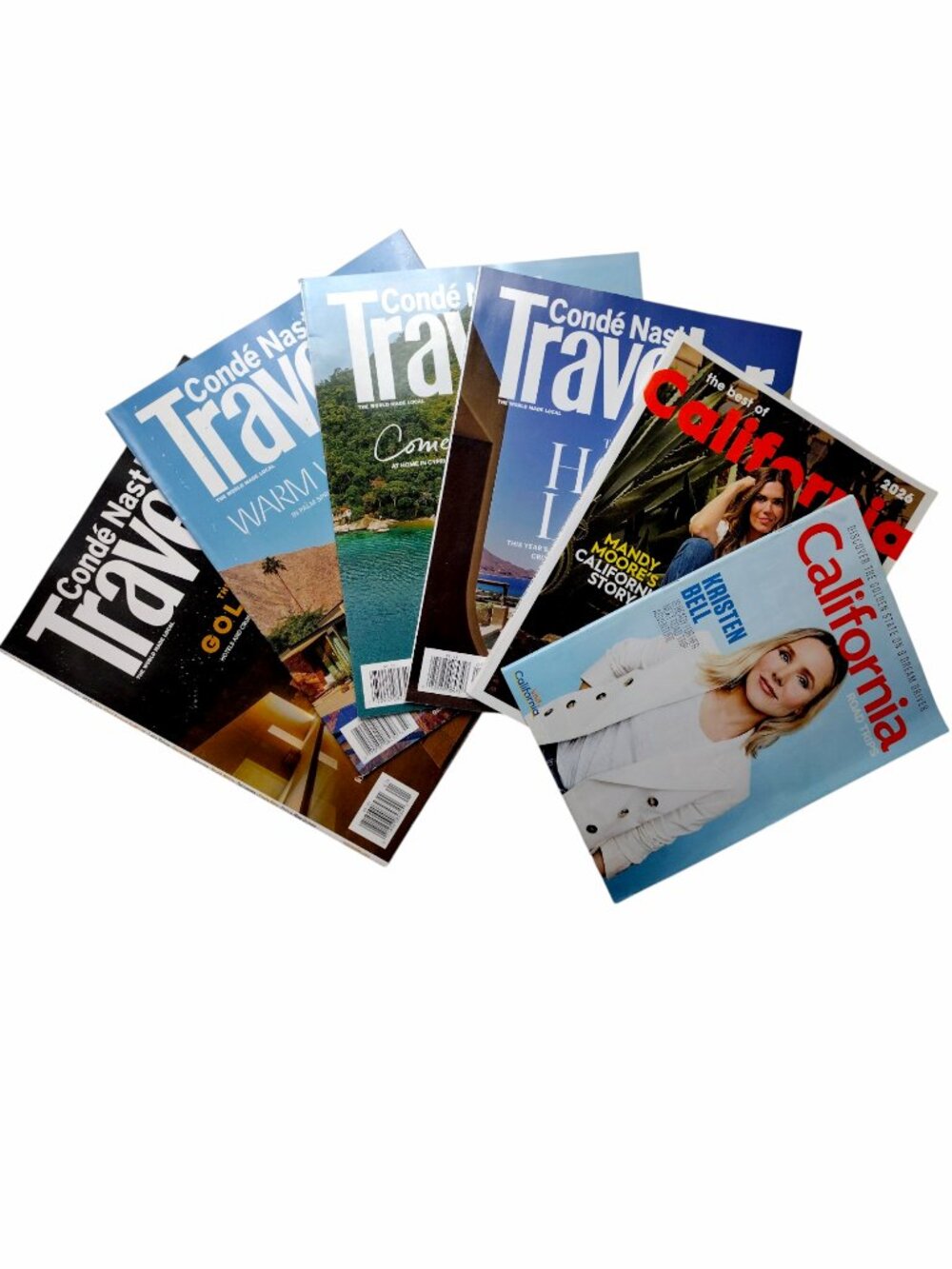 Travel Magazine 6 Issue Bundle Conde Nast Traveler, California 2026